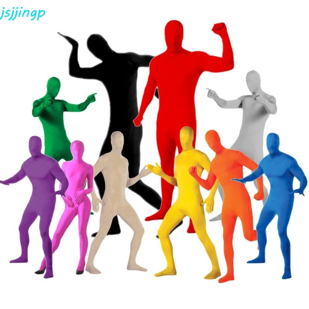 Jsjjingp เด็ก Zentai, Invigation Cloak Spandex Suit Full Body Suit, Creative เครื่องแต่งกายชุด Jumpsuit Multi-สีผิวแน่นบอดี้สูทผู้ชาย