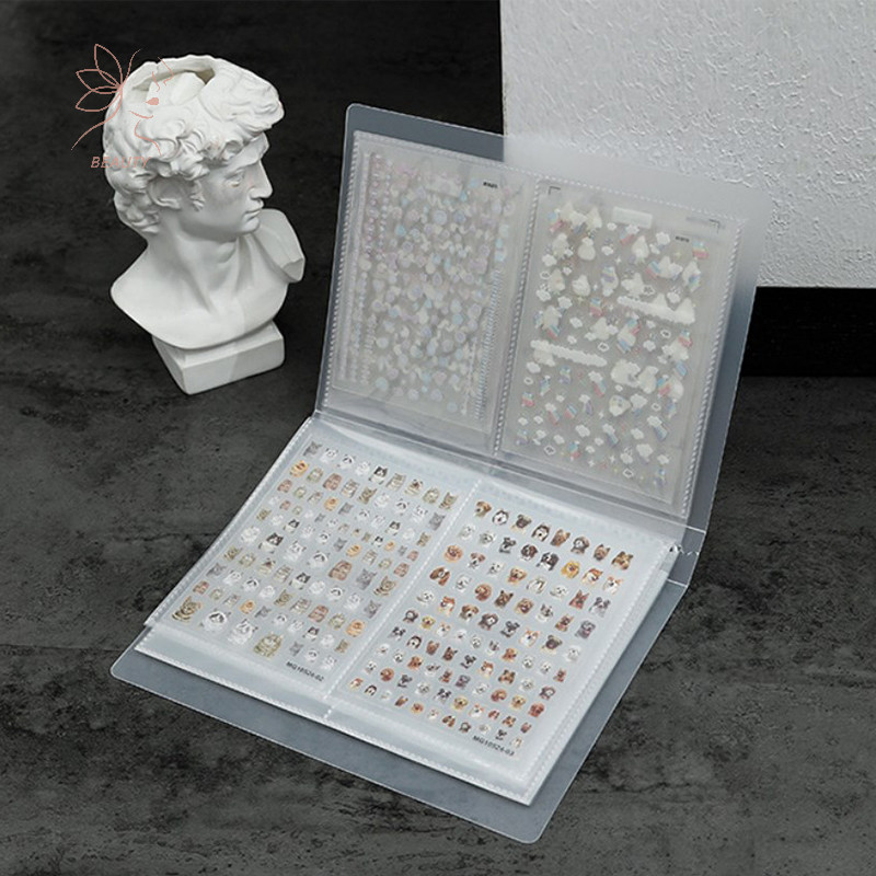 [maybeauty] สติ๊กเกอร์ติดเล็บสมุดเก็บอัลบั้มเปล่า Decals Collecg Organizer Holder Display Notebook Nails Tools {TH}