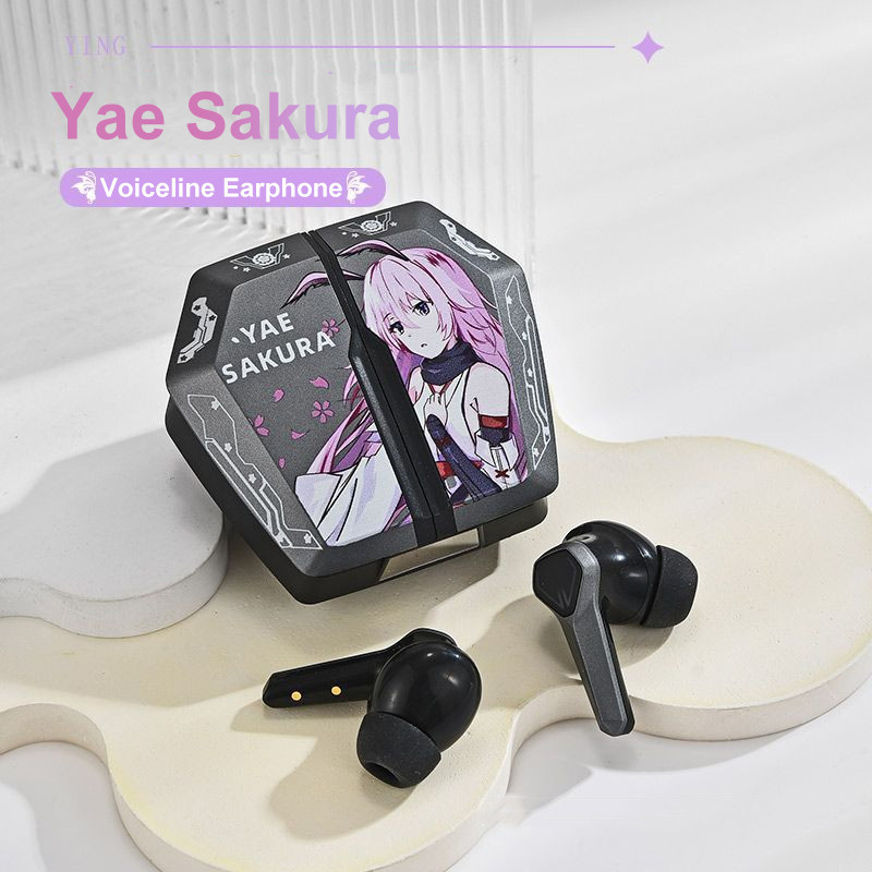 ของขวัญฟรีHonkai Impact 3 Yae Sakura บลูทูธ 5.3 หูฟัง Soundline Bronya Kiana Elysia TWS ไฮไฟคุณภาพเส