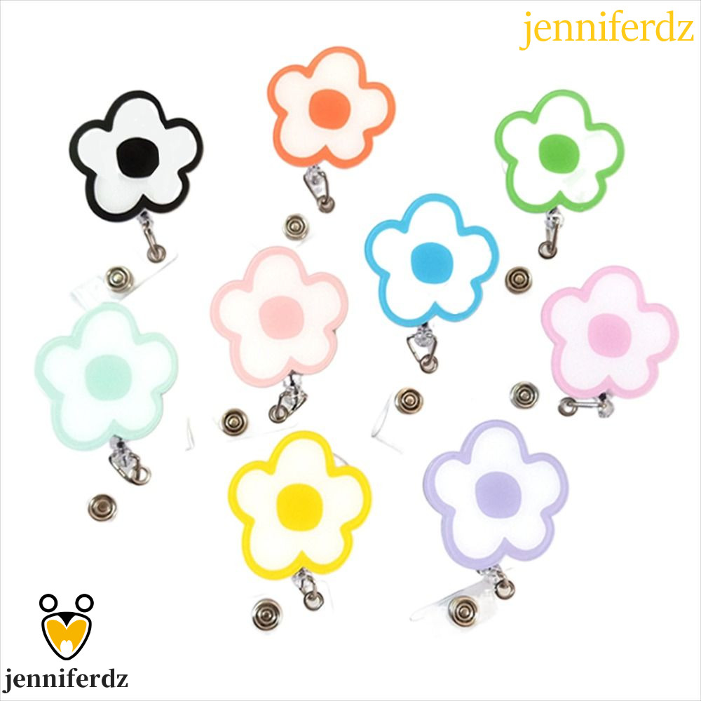 Jenniferdz ป้ายชื่อพยาบาล ลายดอกไม้ ดึงง่าย พับเก็บได้ สําหรับโรงพยาบาล