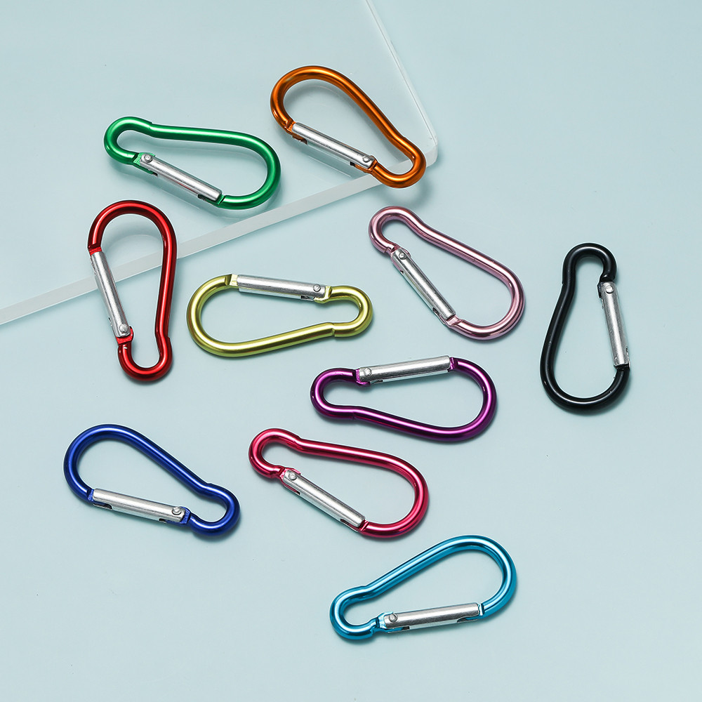 St. kunkka Spring Buckle AB Two สีสันไฟฟ้าว่ายน้ํา Carabiner พวงกุญแจสําหรับ DIY อุปกรณ์ปีนเขาพวงกุญแจทํา