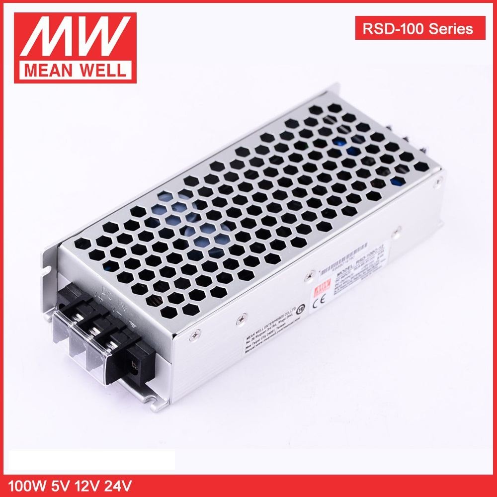 ✩MEAN WELL RSD-100 DC5V 12V 24V 100W Bus,Tram,Metro,Railway,Telecom,Wirless Network DC-DC Converter