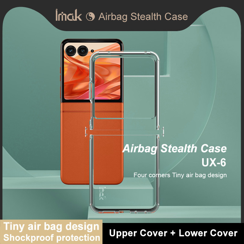 Imak ถุงลมนิรภัยปลอก Motorola Razr 50 Ultra 5G โปร่งใส Soft TPU Case Moto Razr50 5G ซิลิโคนใสกันกระแทก