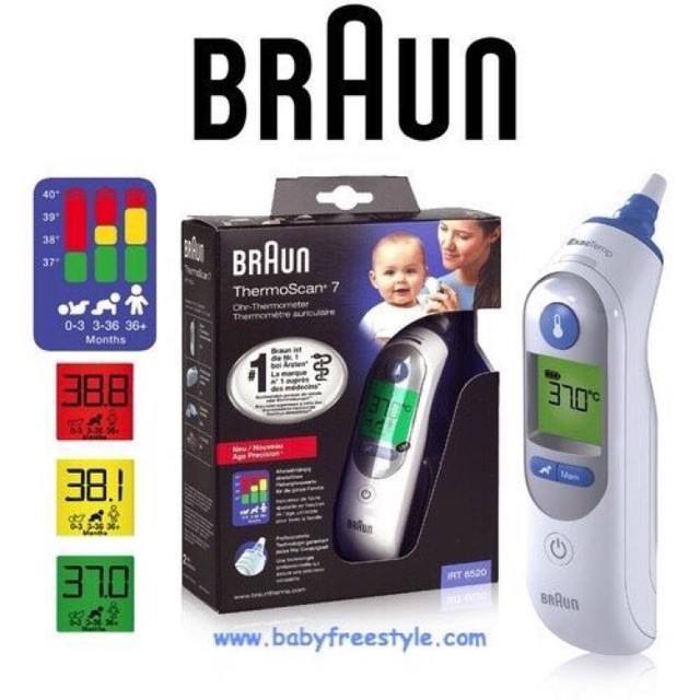 ปรอท ปรอทวัดไข้ดิจิตอล Braun ThermoScan® 7 รุ่นIRT6520 ของแท้จาก USA