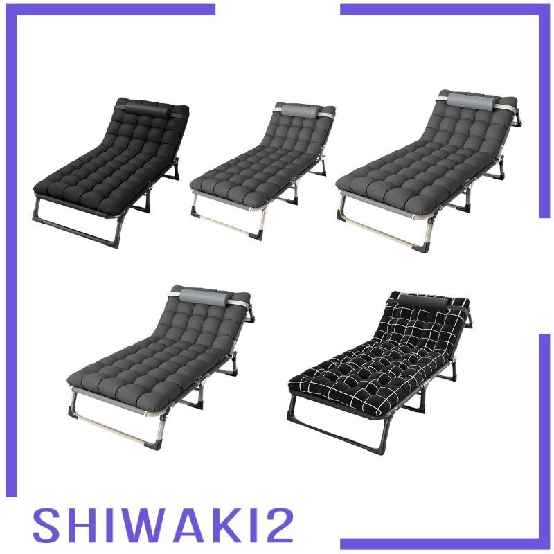 [Shiwaki2] เตียงพับพร้อมที่นอนเตียงพับได้ Camping Cot ปฏิบัติเตียงเดี่ยวพับสําหรับ Camping Trips Off