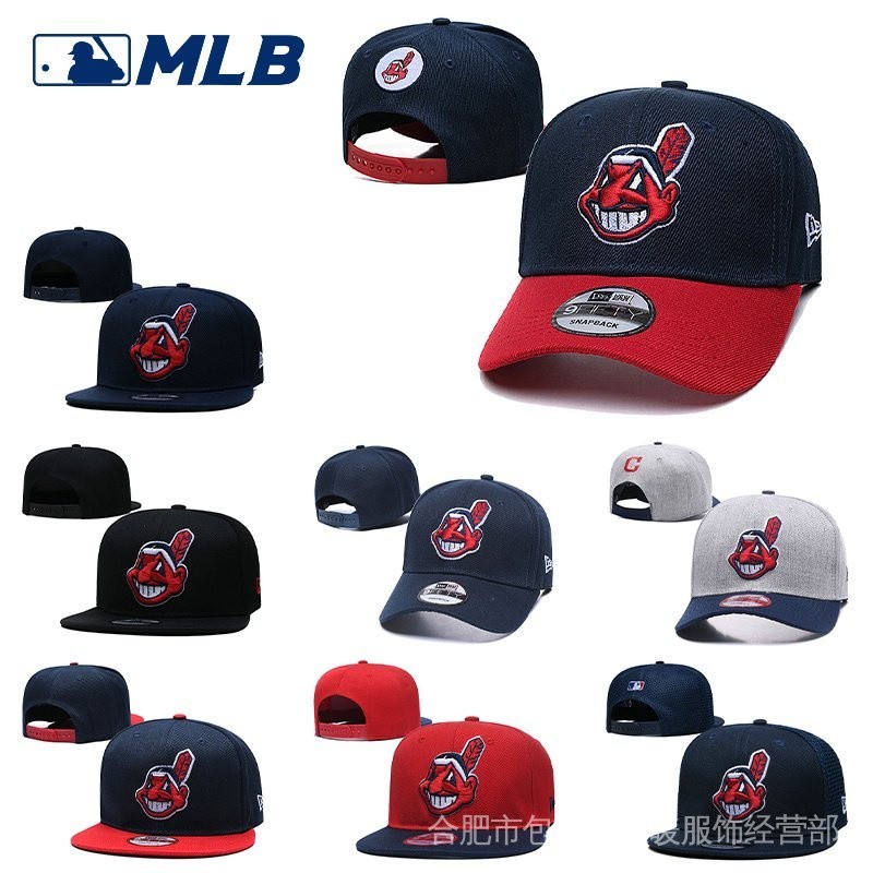 Mlb Cap Cleveland Indians หมวก Snapback หมวกกันแดดเบสบอลหมวกสไตล์เกาหลีหมวกหมวก Unisex RW