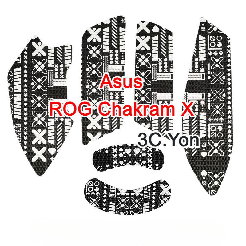 ผิวเมาส์ ASUS ROG Chakram X เมาส์สําหรับเล่นเกม Anti-Slip Side Grips Elastics สติกเกอร์กันเหงื่อปาล์ม Pads ฟิล์มป้องกัน Sweat-Proof