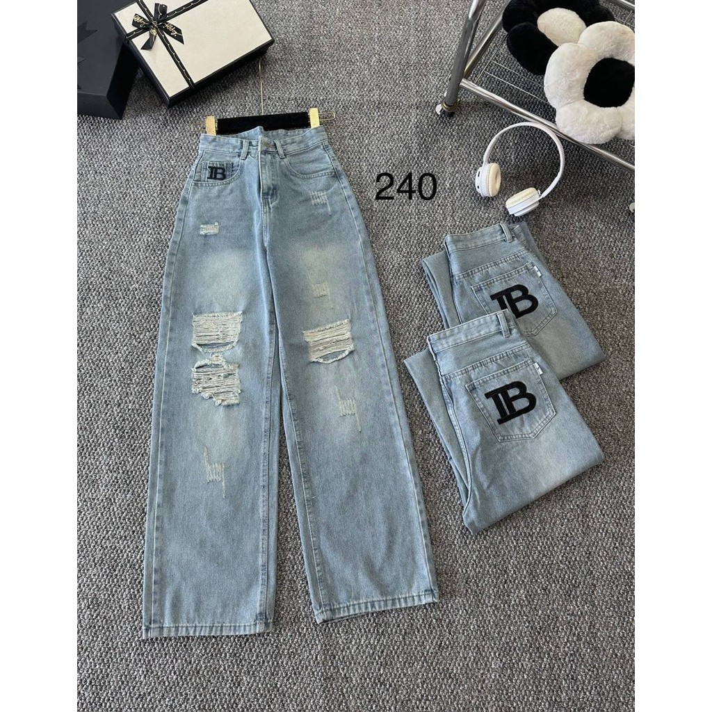 JPA0043-Beggy Denim Jeans Pants hight waist Premium