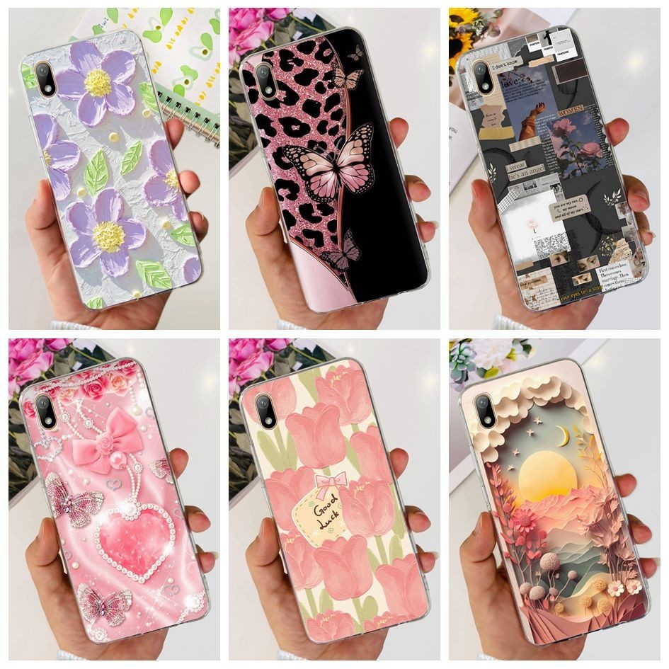 สําหรับ Huawei Y5 2019 ปลอก Honor 8S เคสโทรศัพท์ AMN-LX1 AMN-LX2 AMN-LX3 KSA-LX9 ยอดนิยมดอกไม้ซิลิโค