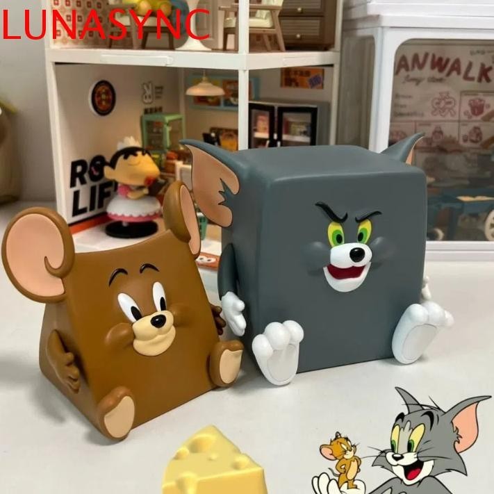 Lunasync Tom Jerry Money Tank, INS ทนทานเหรียญ Saving Tank, ตกแต่งพลาสติกน่ารักความจุขนาดใหญ่กล่องเก็บของสําหรับเด็กตกแต่งโต๊ะ