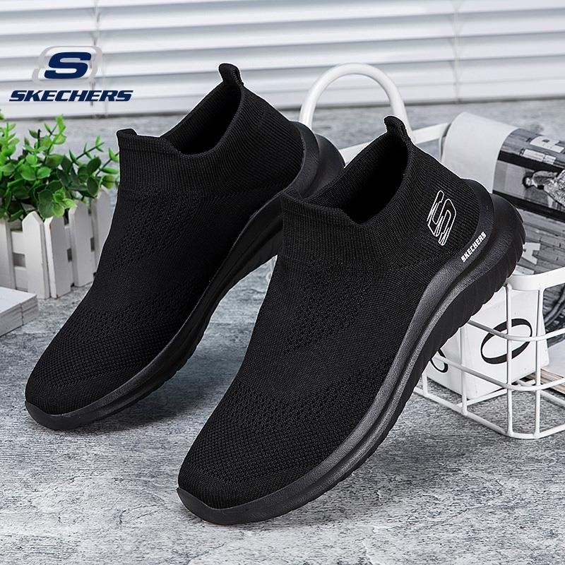 Skechers_ Fashion Mens Outdoor High-top Slip on Casual Shoes Mesh Breathable Sneakers