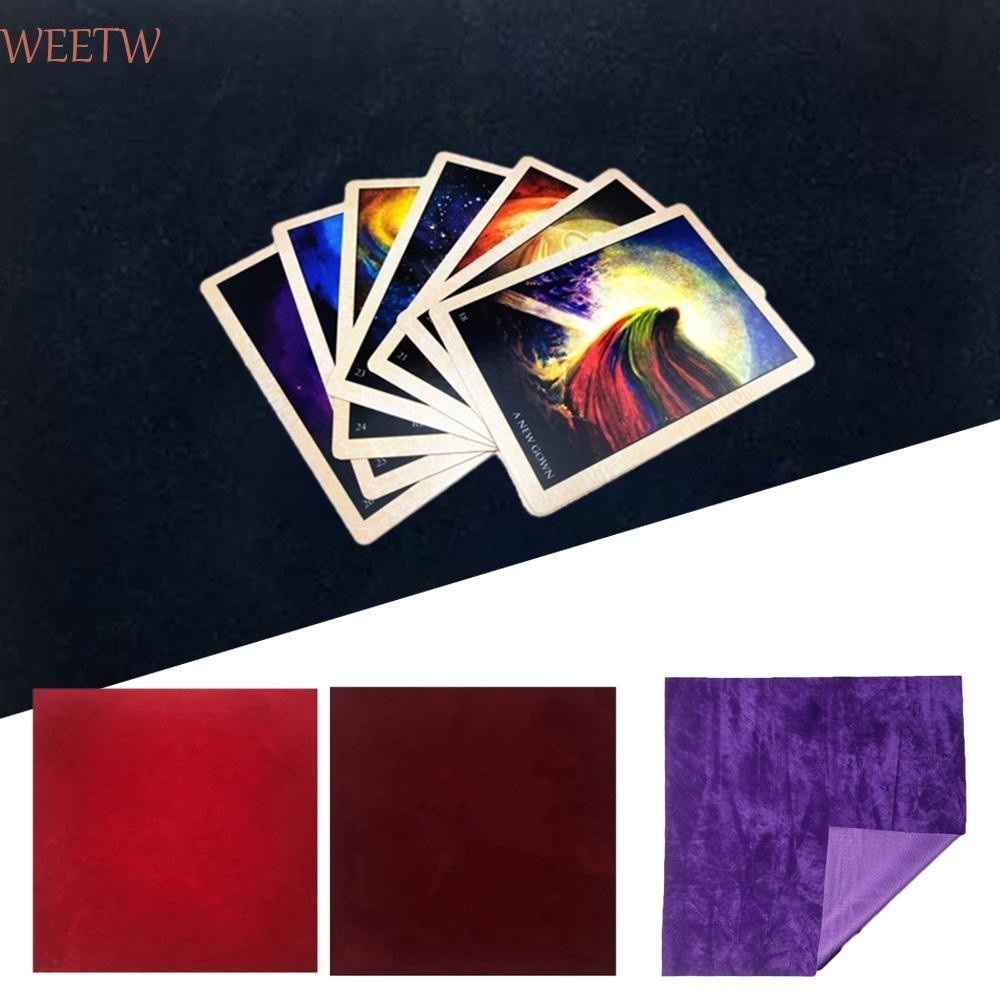 Weekt Tarot ผ้าปูโต๊ะสีทึบ Oracle การ์ด Pad Divination เกมกระดานไพ่ทาโรต์ผ้า