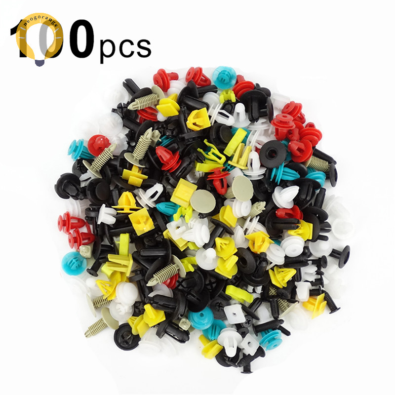 [neogrange] 100 ชิ้น/เซ็ต Universal ผสมรถต่างๆพลาสติก Rivet Fastener ประตู Push Pin Auto TH