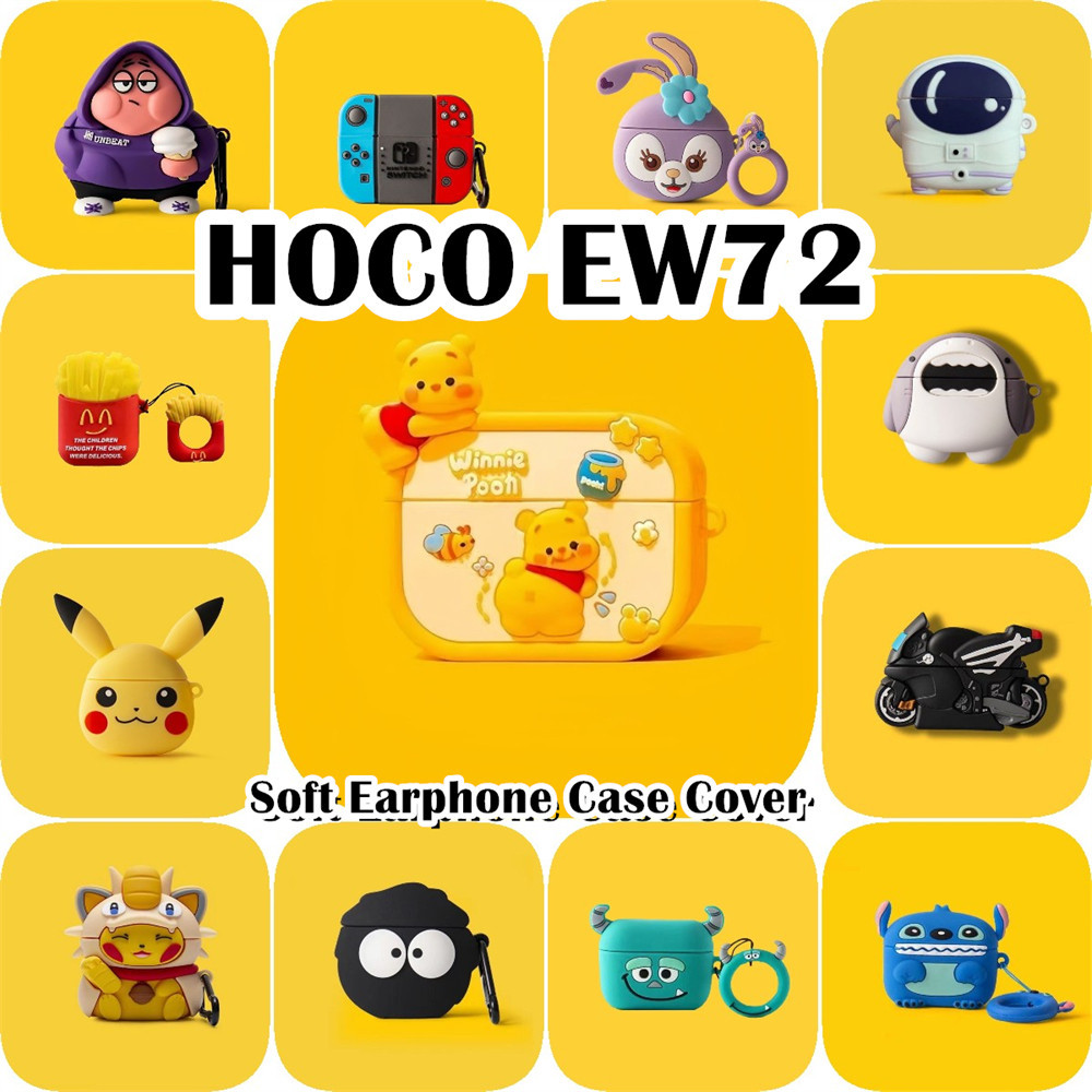 imamuraFor Hoco EW72 เคสซิลิโคนอ่อนนุ่มน่ารักการสร้างแบบจําลอง 3D หูฟังฝาครอบ NO.2