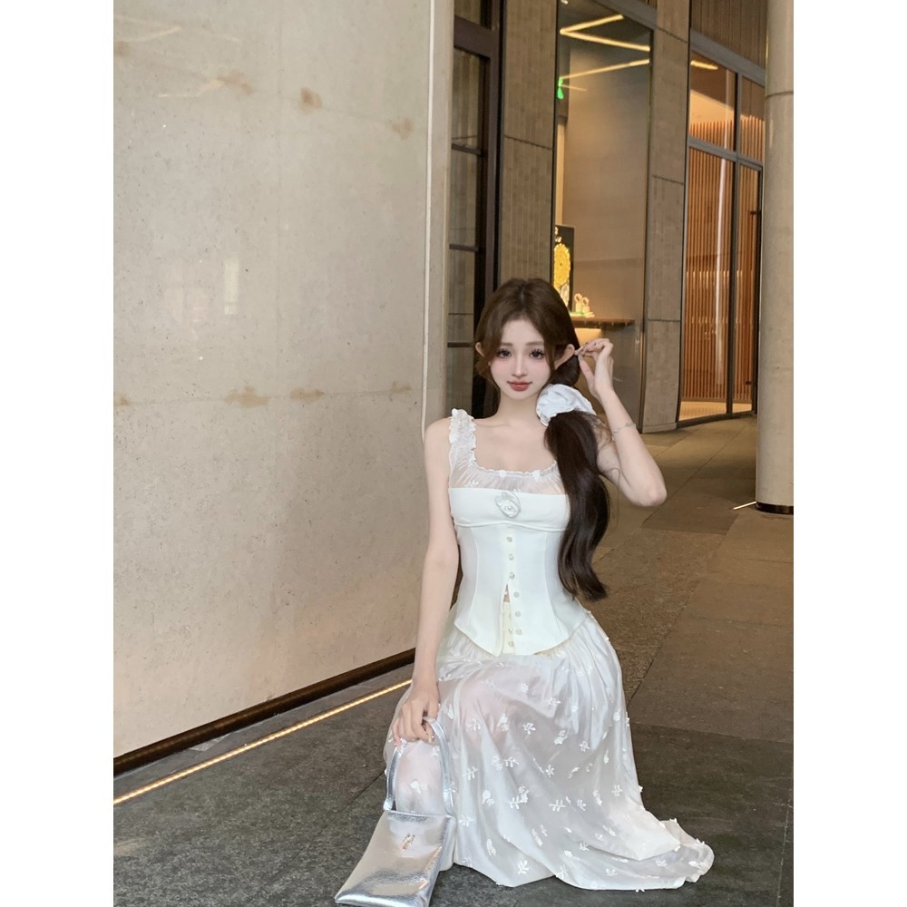 [LK] Miss Cocoli~Suit Female 2024 Spring Summer New Style Stitching Full Suit Dress One Venus Dream