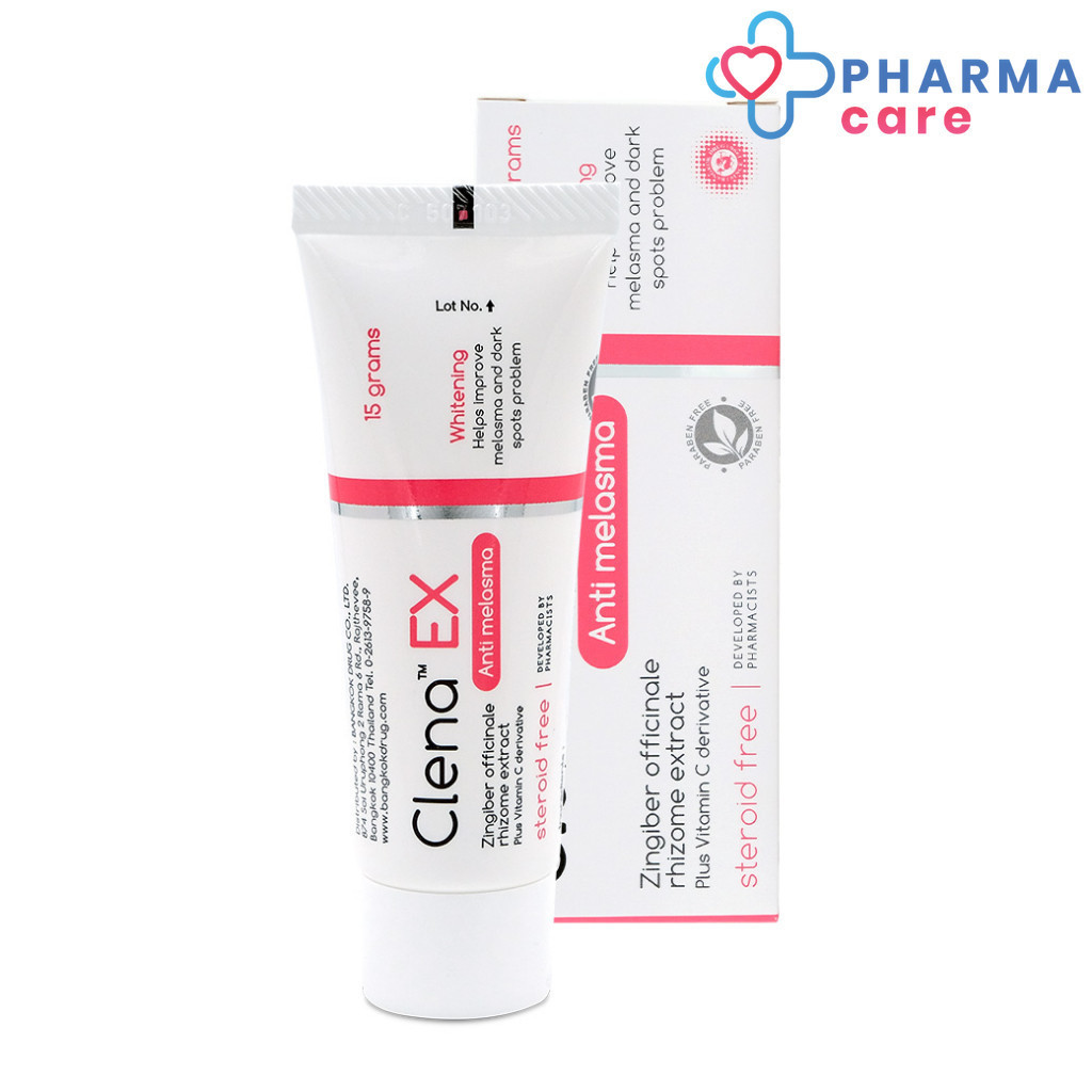 Clena EX Anti Melasma คลีน่า เอ็กซ์ แอนตี้ เมลาสม่า พลัส วิตามินซี ครีมบำรุงผิวหน้า ไม่มีสเตรียรอยด์ 15 g. [PC]
