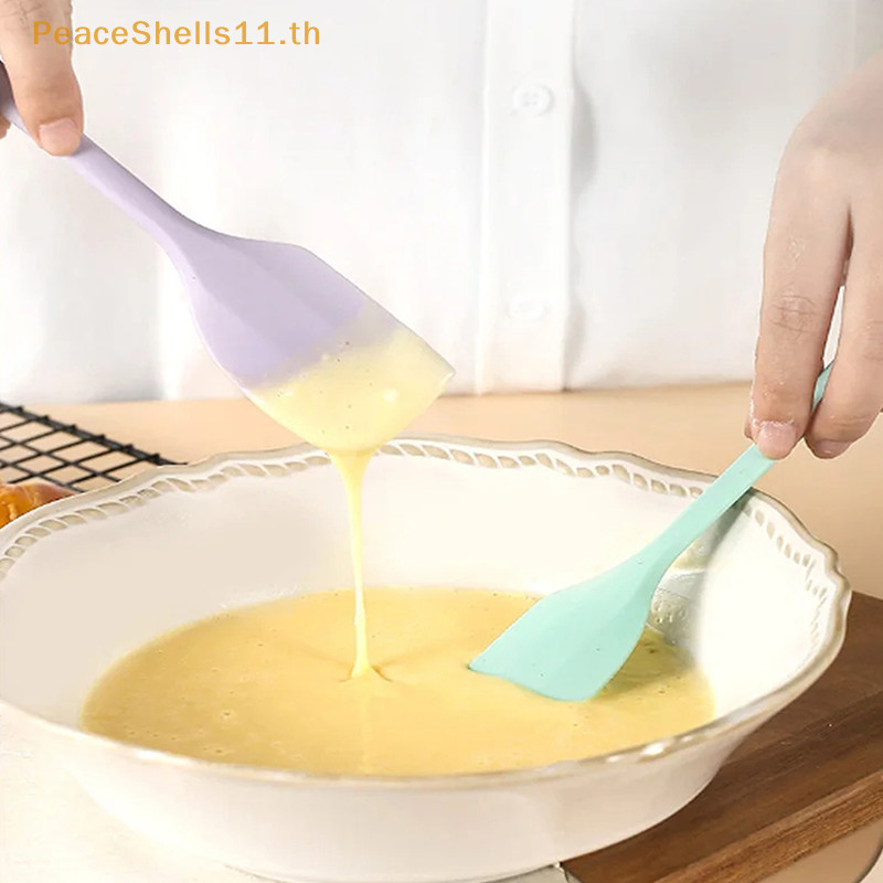 Peaceshells ซิลิโคนครีมไม้พายทนความร้อน Non-Stick ไม้พายที่สมบูรณ์แบบสําหรับทําอาหารเบเกอรี่และกวนเครื่องมือครัวเกรดอาหาร TH