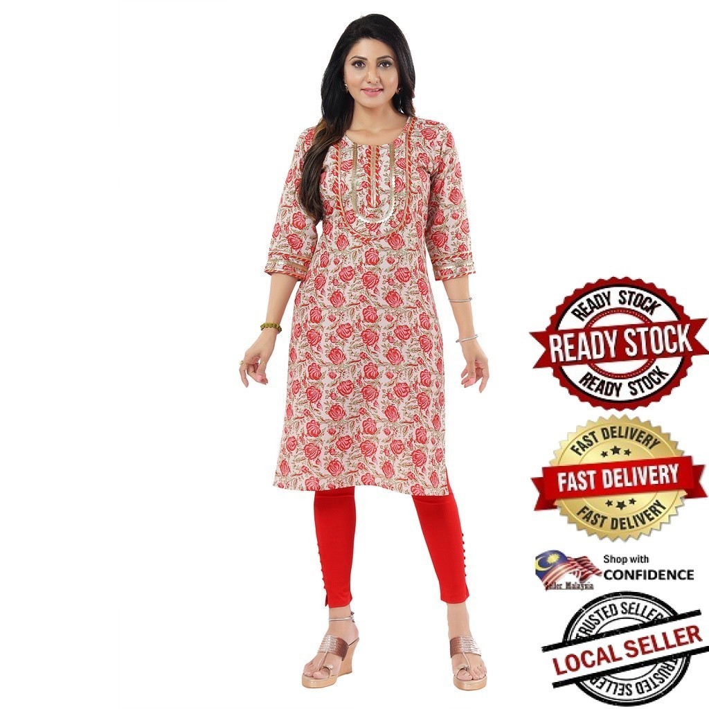 Kurti ผู้หญิงอินเดียออกแบบใหม่ kurti ชุด kurti plus size kurti มุสลิม kurti ชุดพร้อมกางเกง kurti top
