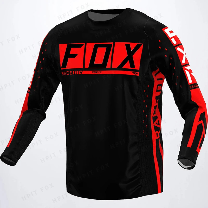 2024ใหม่แขนยาว downhill JERSEY-ผู้ชาย off-road รถจักรยานยนต์ Breathable ขี่เสื้อยืด