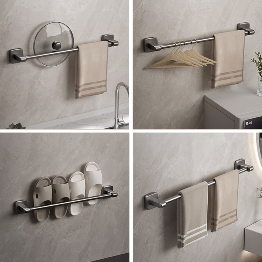 ที่วางรองเท้าแตะ ที่แขวนรองเท้าติดผนัง แบบไม่ต้องเจาะ 70ซม.สำหรับห้องน้ำ - รูปที่ 4