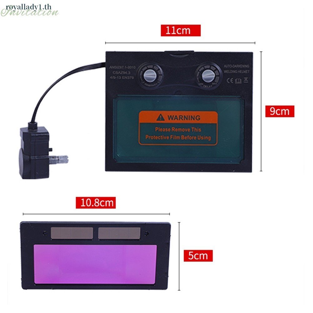 [ในสต็อก] Solar Powered Auto Darkening Welding Helmet Lens Automation Filter Shade