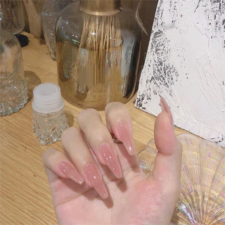 FREE GLUE2026 ใหม่ล่าสุด 24 ชิ้นเล็บฝรั่งเศสเล็บปลอมชุดกาวอะคริลิคเล็บเต็มรูปแบบ COD Balei-wuyou