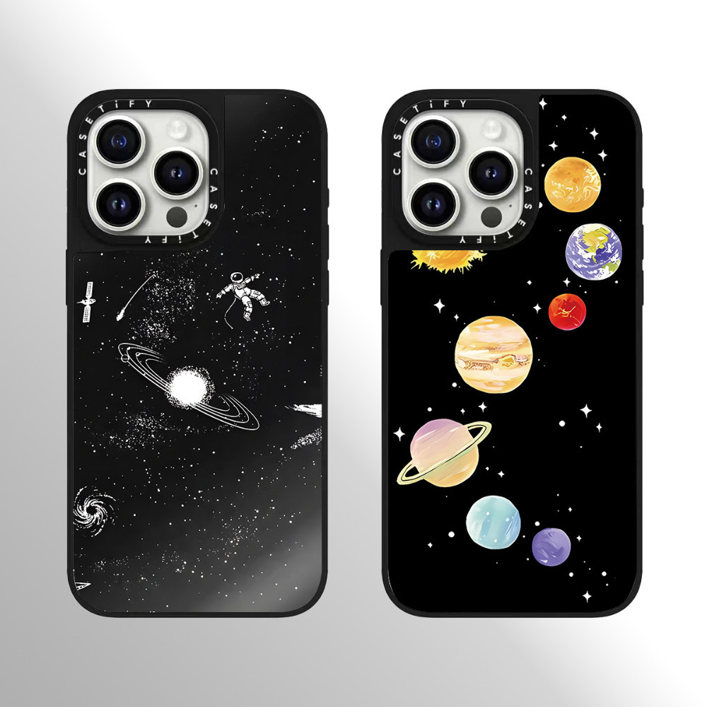 Casetify นักบินอวกาศไร้น้ําหนักเคสโทรศัพท์กระจกคุณภาพสูงเหมาะสําหรับ iPhone 15 Pro Max 14 Pro Max 13 Pro Max 15 Pro 14 Pro 13 Pro 12 Pro 12 11 แฟชั่นป้องกันการตกเปลือกแข็ง