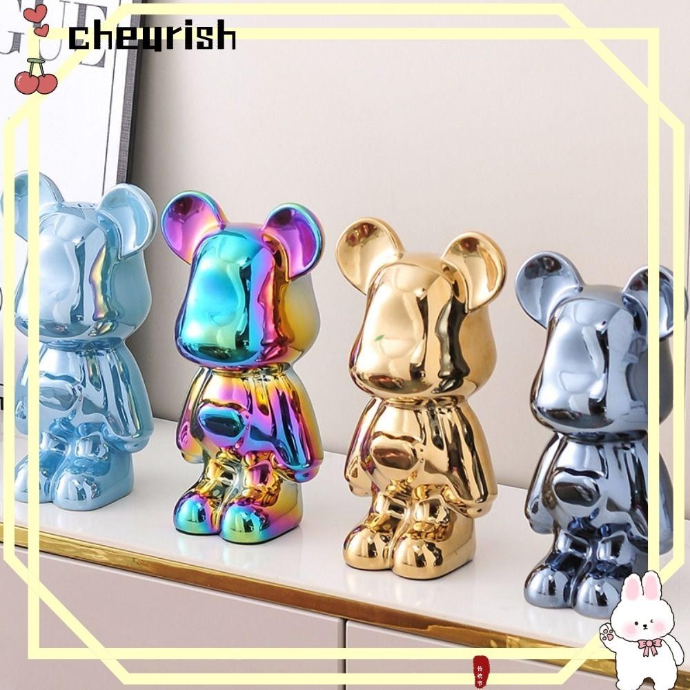 Cheurish 18/28 ซม.หมีรุนแรง Figurines, ความงามหรูหรารูปหมี Stautes, ของขวัญไฟฟ้าเซรามิคประหยัดหม้อคอลเลกชันห้องนั่งเล่นตกแต่ง
