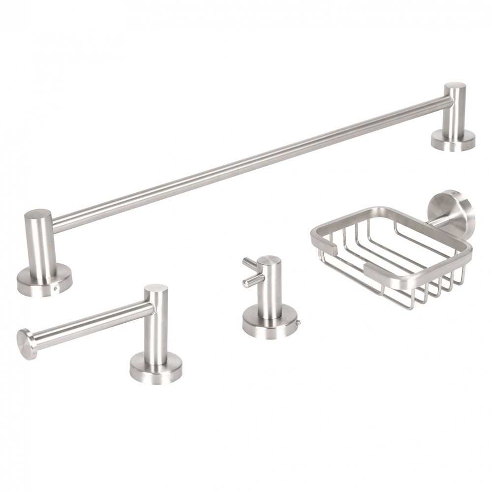 Ghouse Online Verno ชุดเซ็ตราวพาดผ้าสเตนเลส304 (4 ชิ้น) รุ่น เวนิส DFYT8001-SL ขนาด 22x70x5.5ซม. สีส