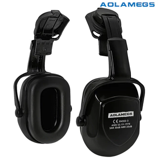 AOLAMEGS Earmuff หมวกนิรภัยอุปกรณ์เสริมป้องกันเสียงรบกวนแยกหัวเข็มขัดในหู