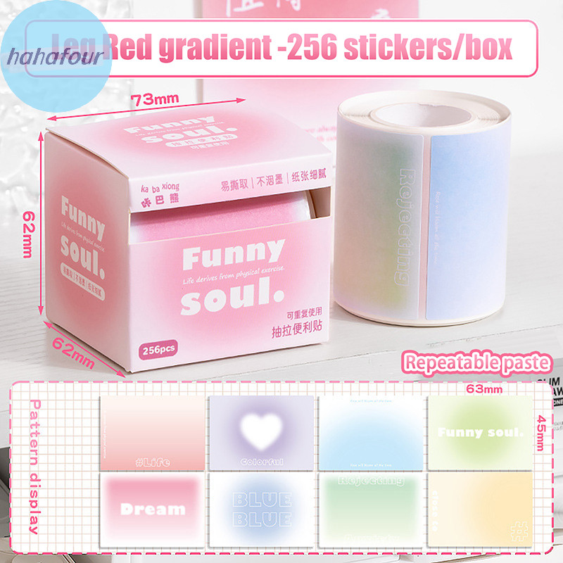 Ha 256Sheepts Kawaii Kapibala Sticky Notes Creative Pull-out Tearable Notepad al Sticky Note เครื่องเขียนนักเรียนของขวัญ TH