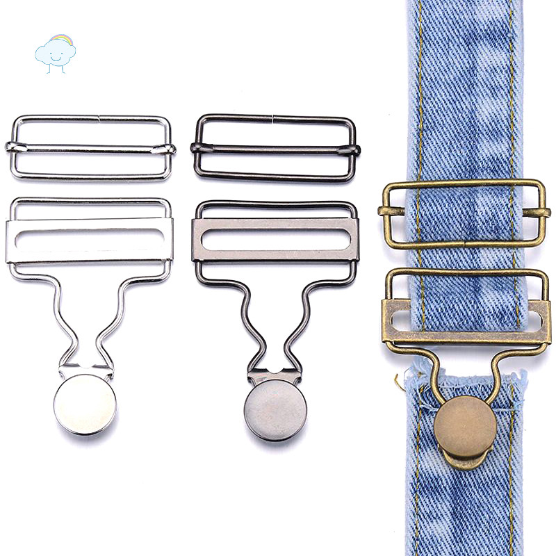 Twoe Dungaree Fasteners คลิปรั้งหัวเข็มขัดกางเกงยีนส์ปุ่มชุดสําหรับ Denims แจ็คเก็ต DIY เครื่องแต่งกายอุปกรณ์เย็บผ้า TH
