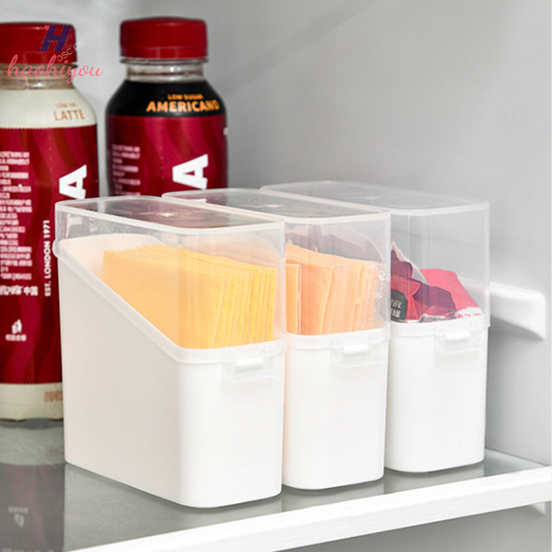 <haohiyou> Cheese Keeper Case Airtight กล่องเก็บอาหารพร้อมฝาปิดขนาดใหญ่ความจุ Slice ผู้ถือชีส Frige กลิ่นโปร่งใส Organizer Nice