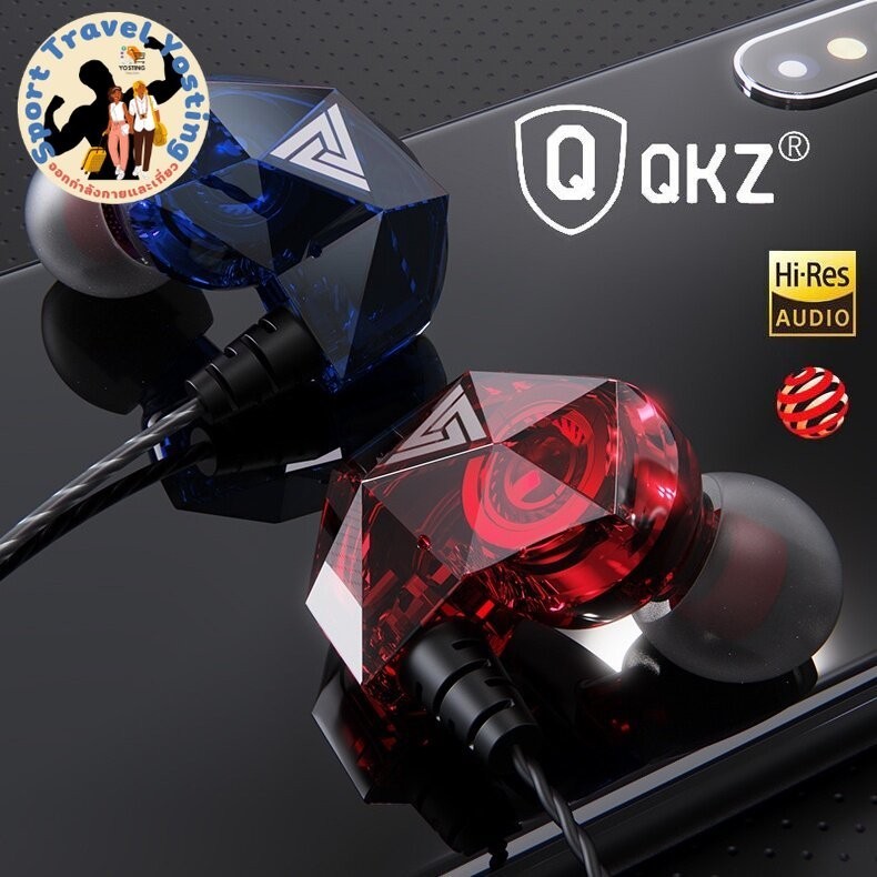 【Best Seller】QKZ AK2 หูฟังชนิดใส่ในหูพร้อมไมโครโฟน QKZ หูฟัง AK6 Earphone Sport Earbuds Stereo หูฟัง