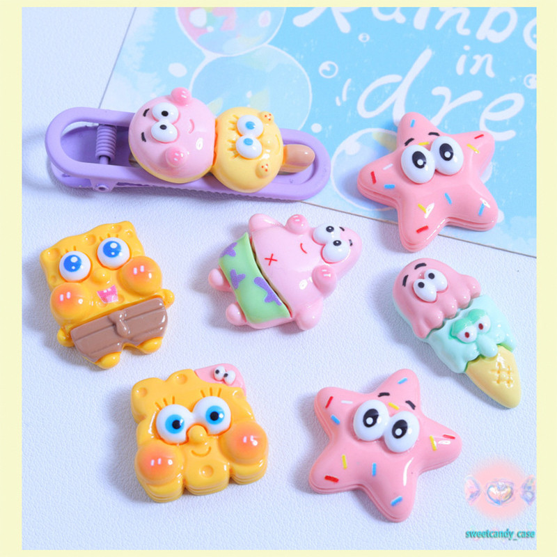 การ์ตูน, DIY, กรณีโทรศัพท์, ปลาหมึก, ดาว, คุกกี้, ครีม, กาว, เครื่องประดับผม, แก้วน้ำ, เรซิ่น, อุปกรณ์เสริม