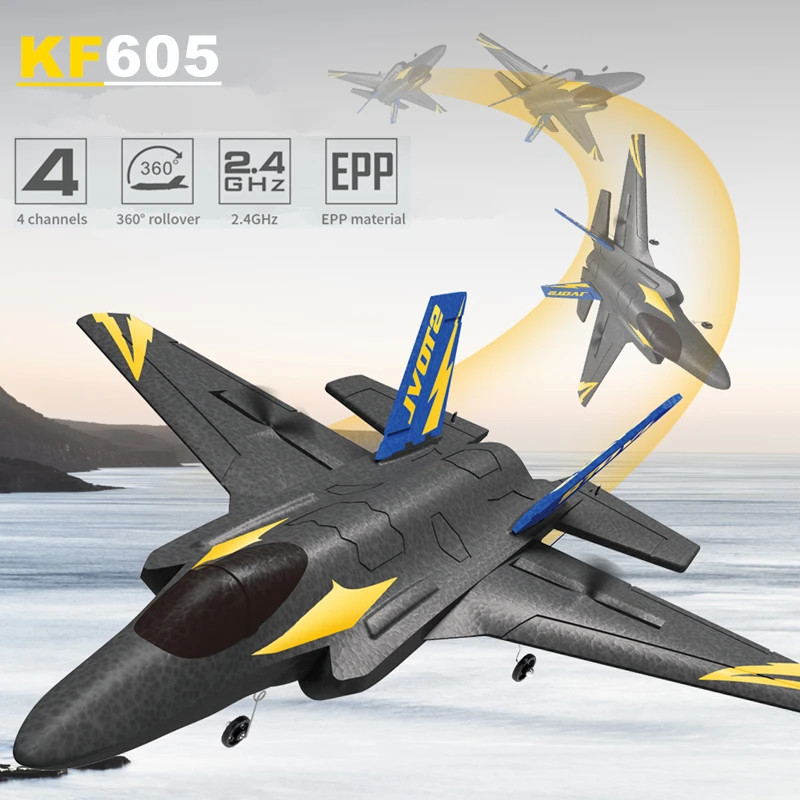 Fixed Wing Plane KF605 RC เครื่องบิน 2.4G 4CH 6Axis Gyroscope อัตโนมัติ Balance EPP เครื่องบินไฟฟ้า 