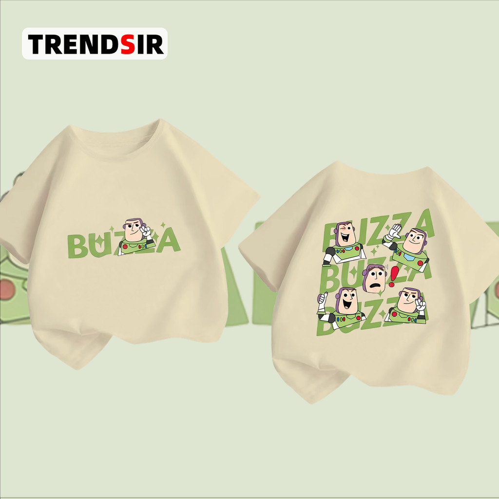 TrendSir พร้อมส่ง เสื้อยืด เสื้อยืดแขนสั้น Toy Story Buzz Lightyear ผ้าคอตตอน 100% Cotton 6สี 100-140