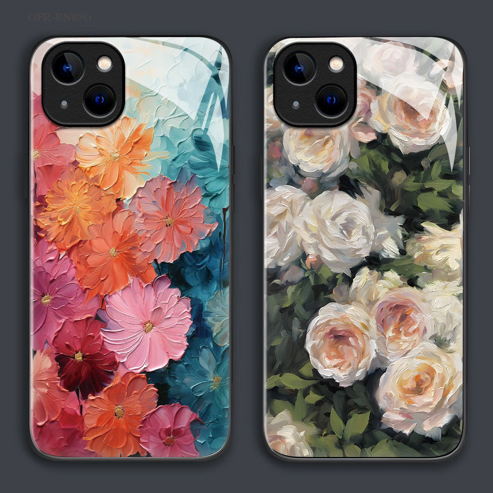 เคส For เคสแข็ง OPPO Reno 12 12F 11 11F 10 8 8T 8Z 7 7Z 6Z 6 5 4 2 4Z 2F F11 F9 F7 F5 Pro Youth 4G 5G ออปโป้ Glass BLK