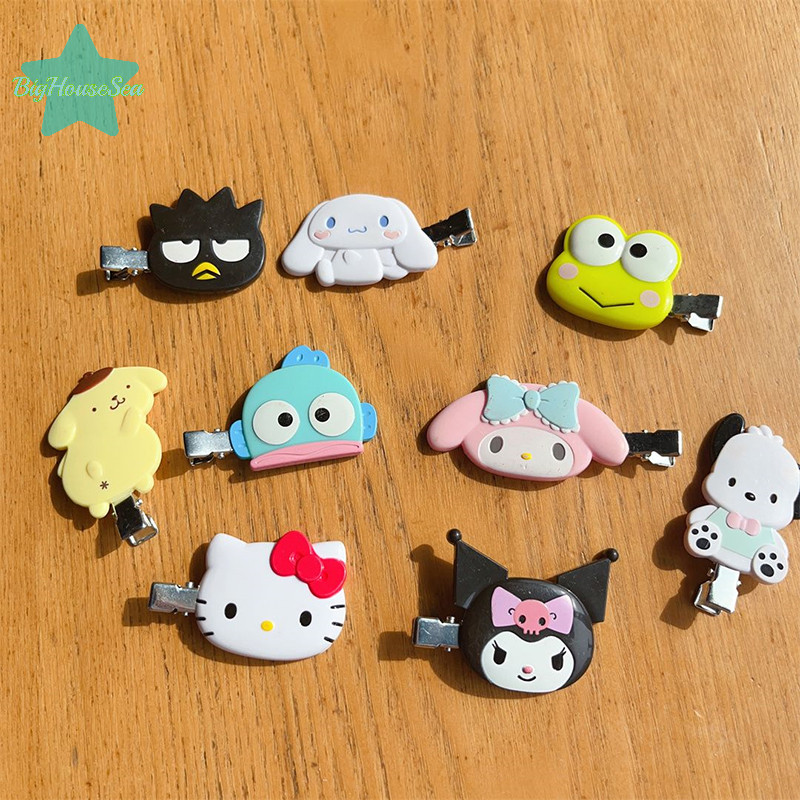 [BigHouseSea] Kawaii Sanrio กิ๊บติดผมน่ารักการ์ตูน Hairpin Headwear น่ารักด้านข้าง Bang คลิปสําหรับสาวผู้หญิงอุปกรณ์เสริมผมของขวัญใหม่