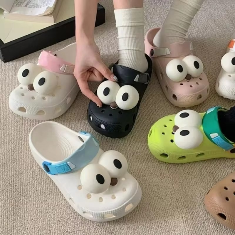 หัวเข็มขัดรองเท้า - DIY รองเท้า Charms อุปกรณ์เสริม - สําหรับ Clogs รองเท้าแตะรองเท้าตกแต่ง - Big Eye Shape Buckle - ตลก, น่ารัก, Y2K, ถอดออกได้