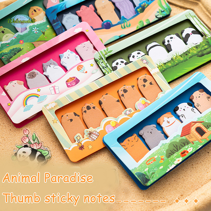 [Welcomebili] 150sheeps สัตว์น่ารักบันทึกเหนียวรูปทรงพิเศษ Creative Kawaii Mini N Times Sticky Notes เครื่องเขียนอุปกรณ์การเรียนใหม่