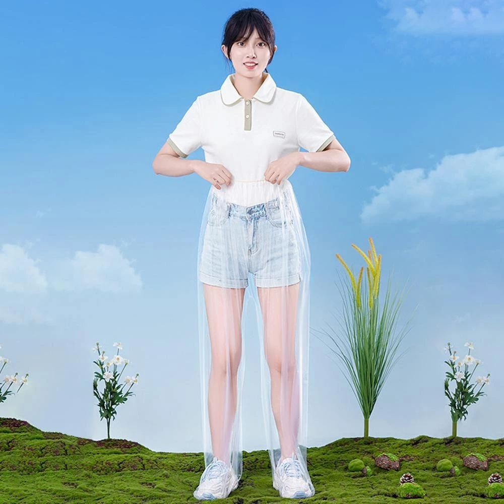 เสื้อกันฝนแบบใช้แล้วทิ้ง สีดำ แบบพกพา thumbnail 5