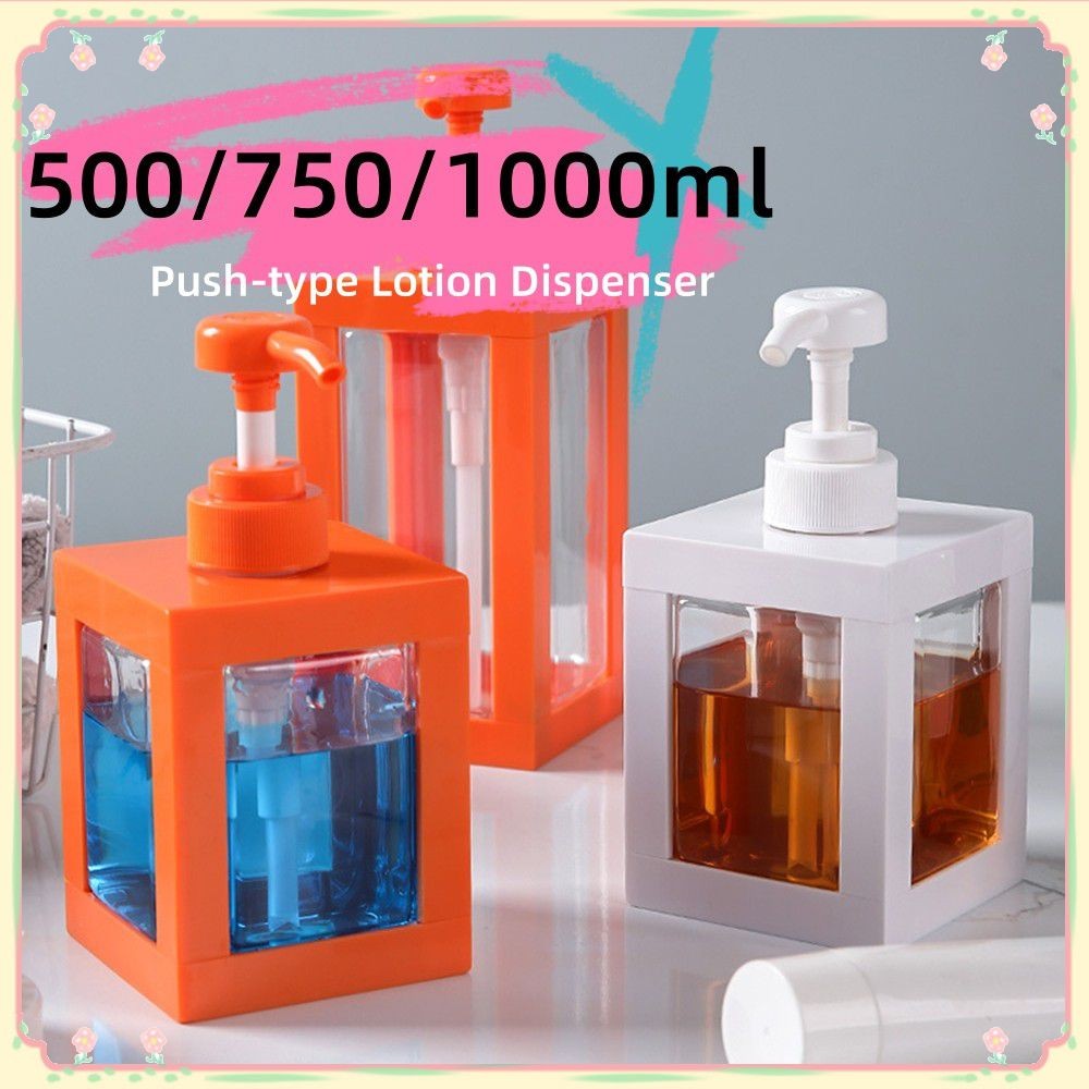 เครื่องจ่ายสบู่เหลวสำหรับห้องครัวขนาด 1,000 มล. ขวดปั๊มเปล่า ขวดแชมพู ขวดใส่สบู่เหลวสำหรับล้างจาน เจลอาบน้ำ ขวดน้ำยาซักผ้า 【แดดจัด】