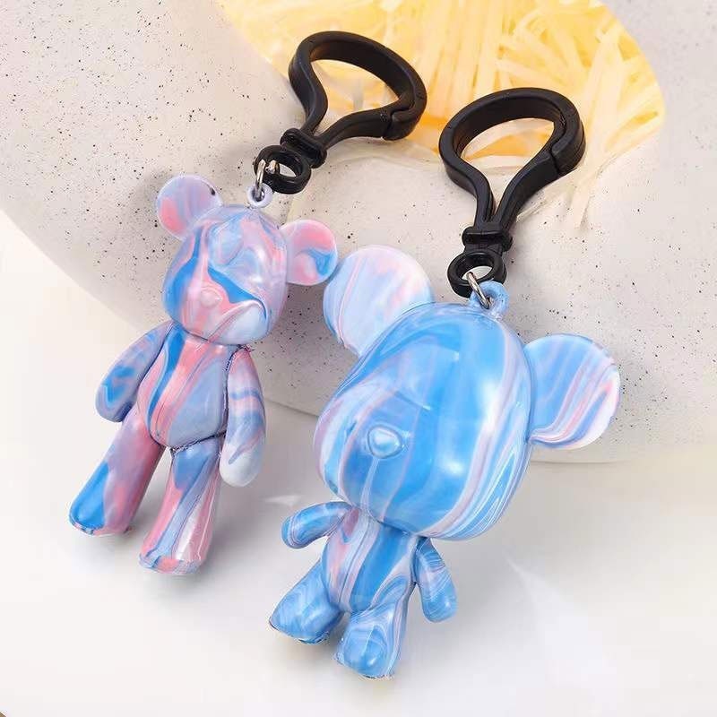 ส่งสีและเครื่องมือ จี้ทําด้วยมือ หมี DIY หมีรุนแรงพวงกุญแจ จี้หมี ขนาดมินิ แฮนด์เมด ของเล่นสําหรับแม่ และลูก(720)