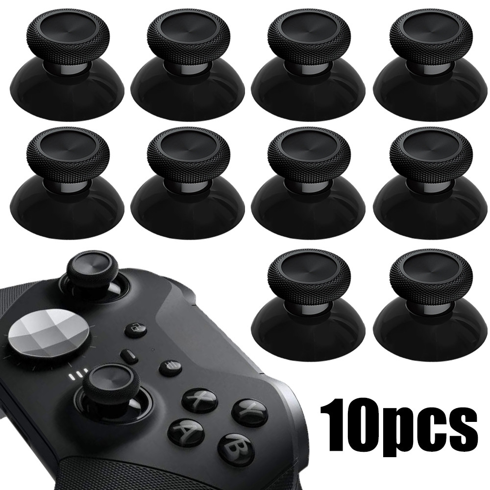 10 ชิ้นเปลี่ยน Analog Thumbstick Thumb Stick สําหรับ xbox one Controller ซิลิโคนสีดํา Thumbstick Grips ชุดหมวก
