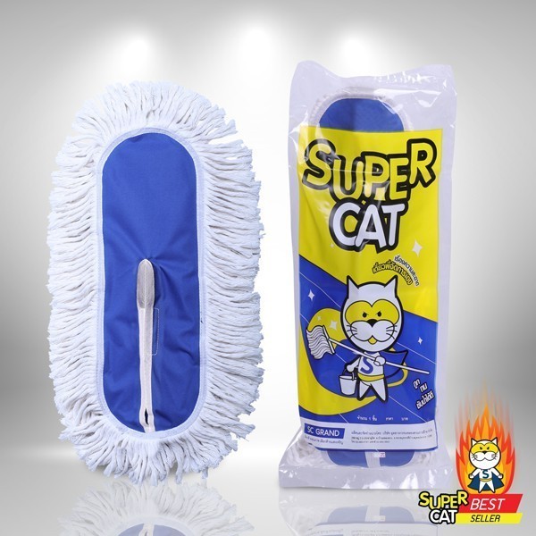 อะไหล่ม็อบดันฝุ่น 24 นิ้ว ผ้าม็อบดันฝุ่น 440 กรัม อะไหล่ผ้าม็อบ  SUPERCAT เหนียวนุ่ม ไม่ยุ่ยง่าย