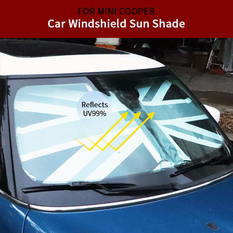 รถหน้าต่างด้านหน้า Sunshade ฝาครอบบล็อก UV Ray Reflector สําหรับ Mini Cooper One R50 R53 R56 R58 R59 กระจกบังแดด
