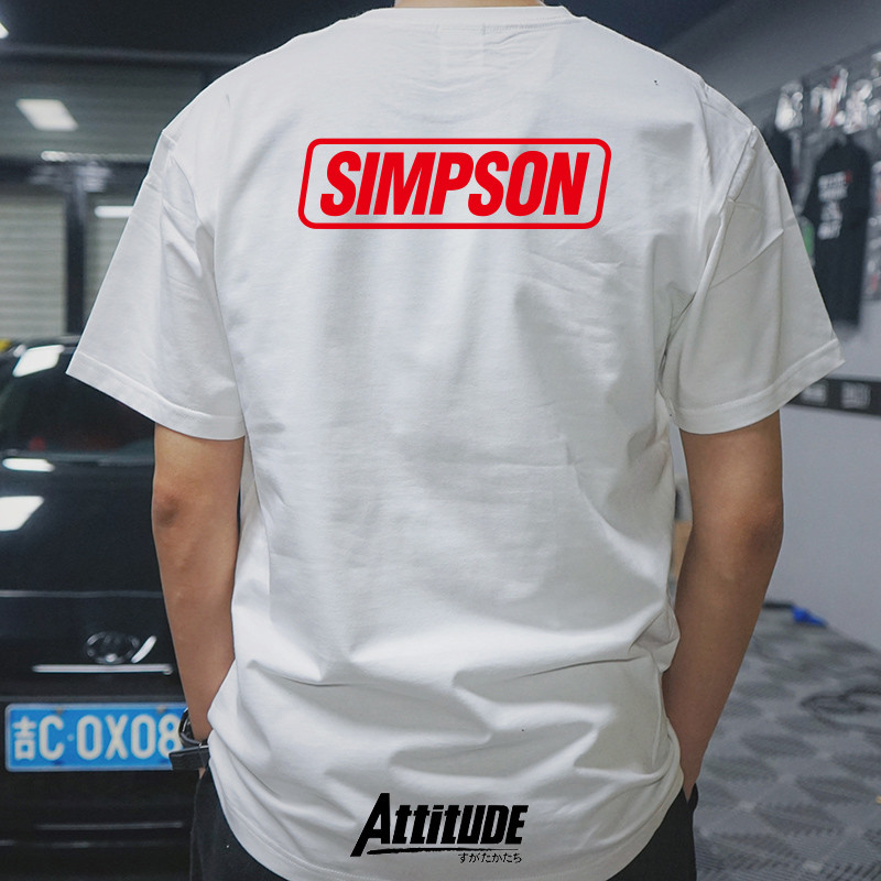 Attitude ATTITUDE อุปกรณ์มอเตอร์ไซค์ Indian SIMPSON Helmet เสื้อยืดแขนสั้นเสื้อวัฒนธรรม
