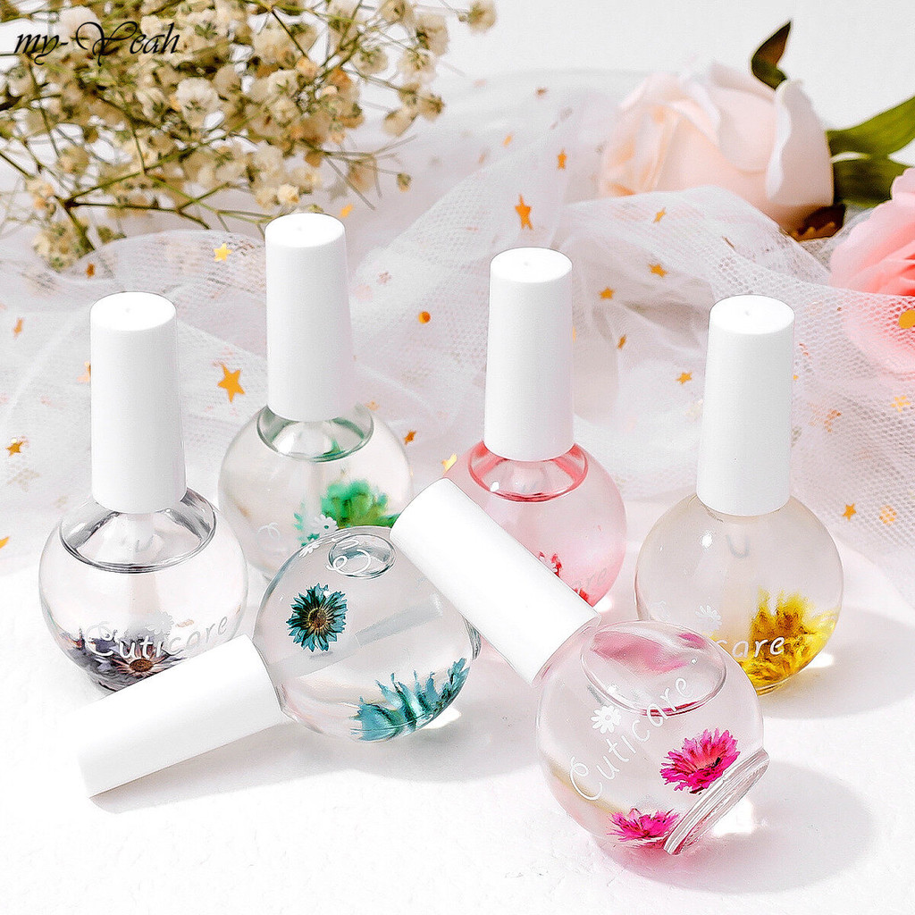 Myyeah 15ml เล็บ Nutritious น้ํามันดอกไม้กลิ่น Cuticle Soften Skin Treatment ลบซ่อมเล็บ เครื่องมือ