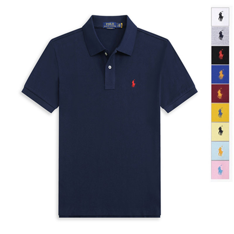 New Arrivalnew_ralph Laurens เสื้อโปโลผู้ชายฤดูร้อนผ้าฝ้ายธุรกิจสบายๆเสื้อโปโลขนาดบวก